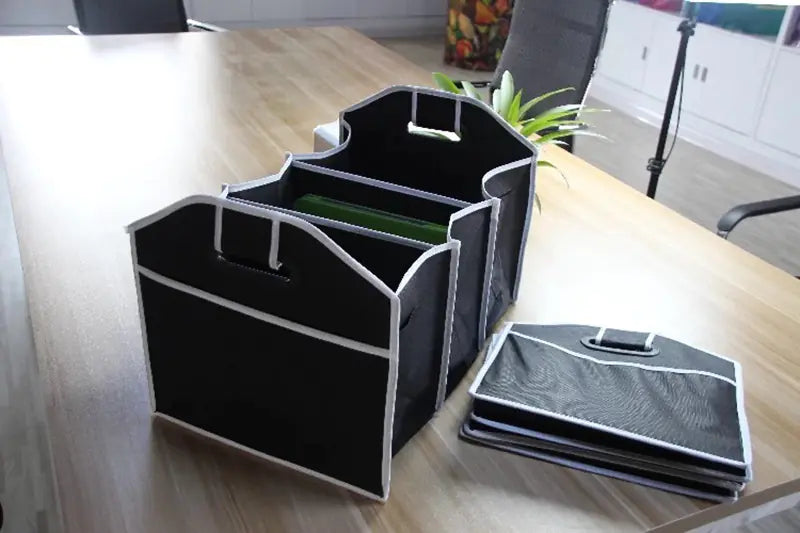 Foldable Non-Woven Car Storage Box & Trash Bin