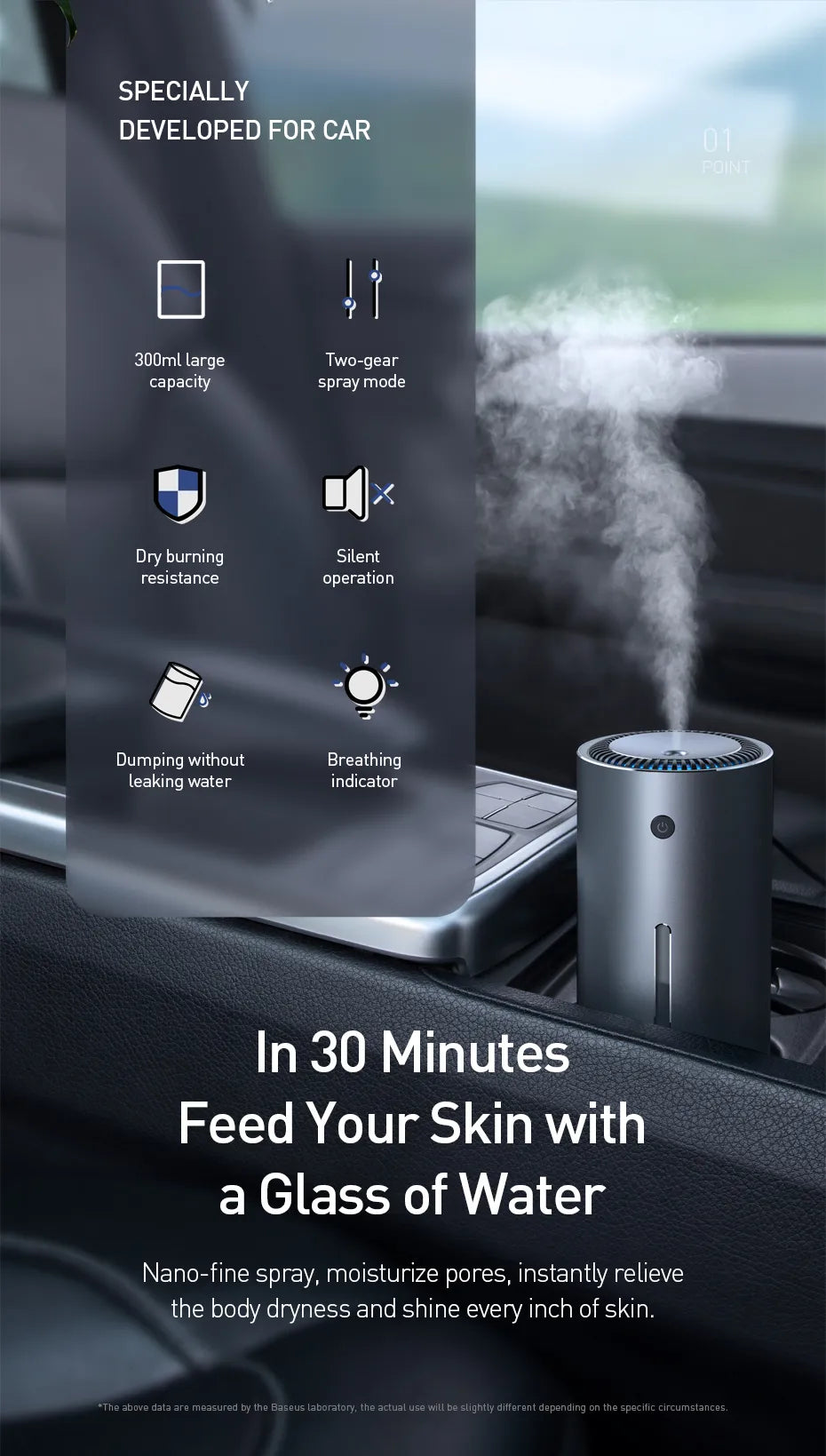Portable Car Humidifier (High Power, Rechargeable)