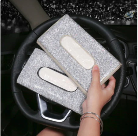 Crystal Car Visor Tissue Box