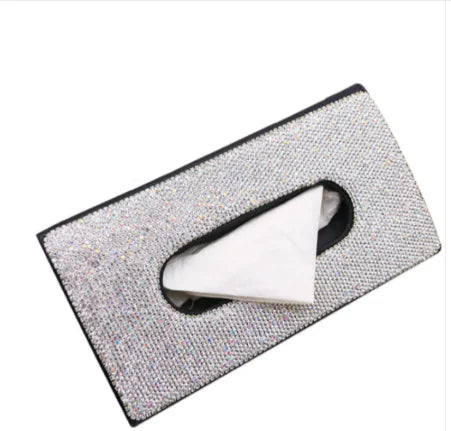 Crystal Car Visor Tissue Box