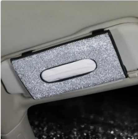 Crystal Car Visor Tissue Box