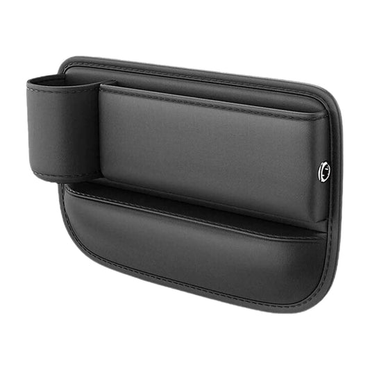Left Front Seat Gap Organizer (Left, Leather, Holds Wallet/Keys)