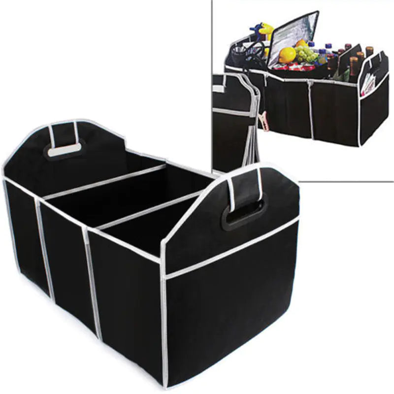 Extra-Large Car Trunk Storage Box (3 Compartments)