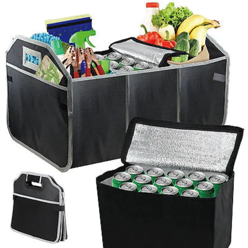 Foldable Non-Woven Car Storage Box & Trash Bin
