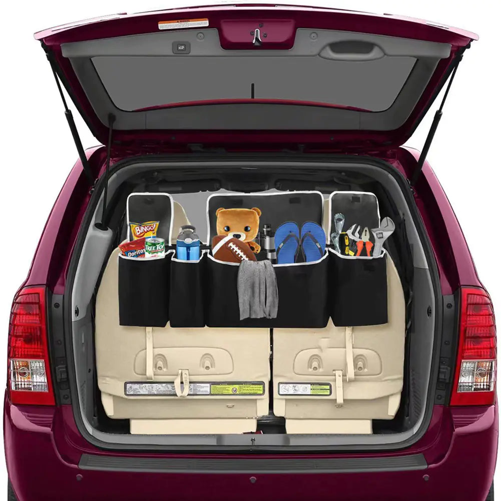 Large-Capacity Car Trunk Storage Box (4 Pockets)