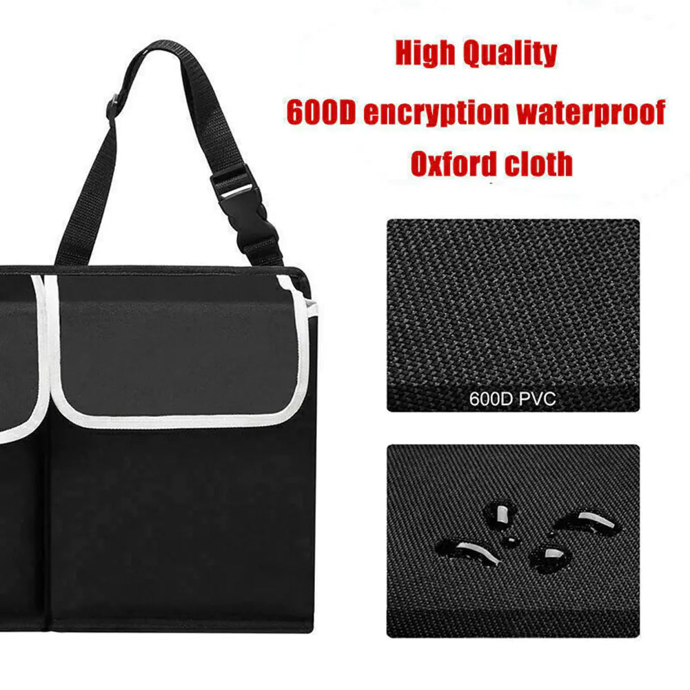 Large-Capacity Car Trunk Storage Box (4 Pockets)