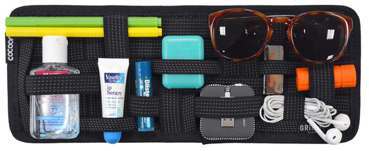 Black Grid Car Visor Accessory Organizer