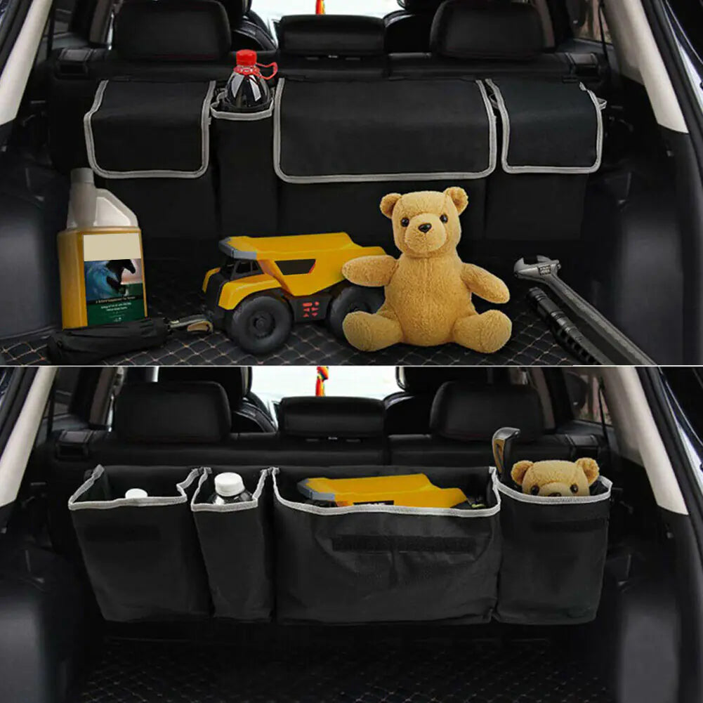 Large-Capacity Car Trunk Storage Box (4 Pockets)