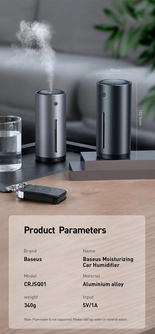 Portable Car Humidifier (High Power, Rechargeable)
