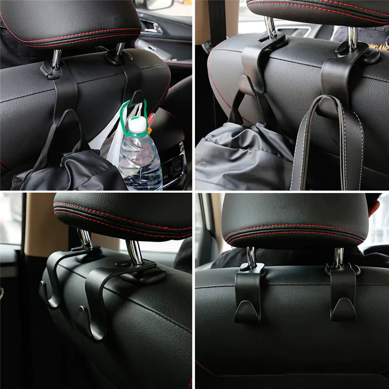 Hidden Multi-Functional Car Seat Back Hooks