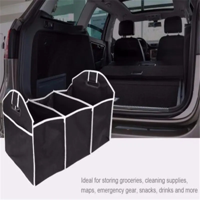 Extra-Large Car Trunk Storage Box (3 Compartments)