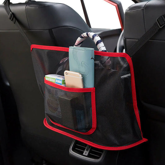 2-Pack Red Car Seat Mesh Pocket (Pet/Child Barrier)2-Pack Red Car Seat Mesh Pocket (Pet/Child Barrier)