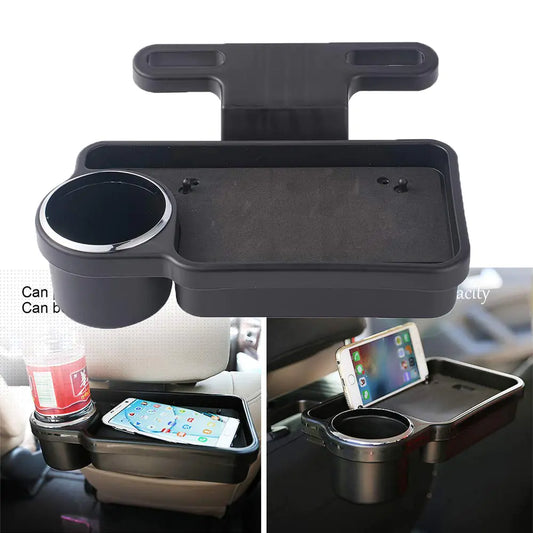 Foldable Car Headrest Cup Holder & Seat Back Organizer