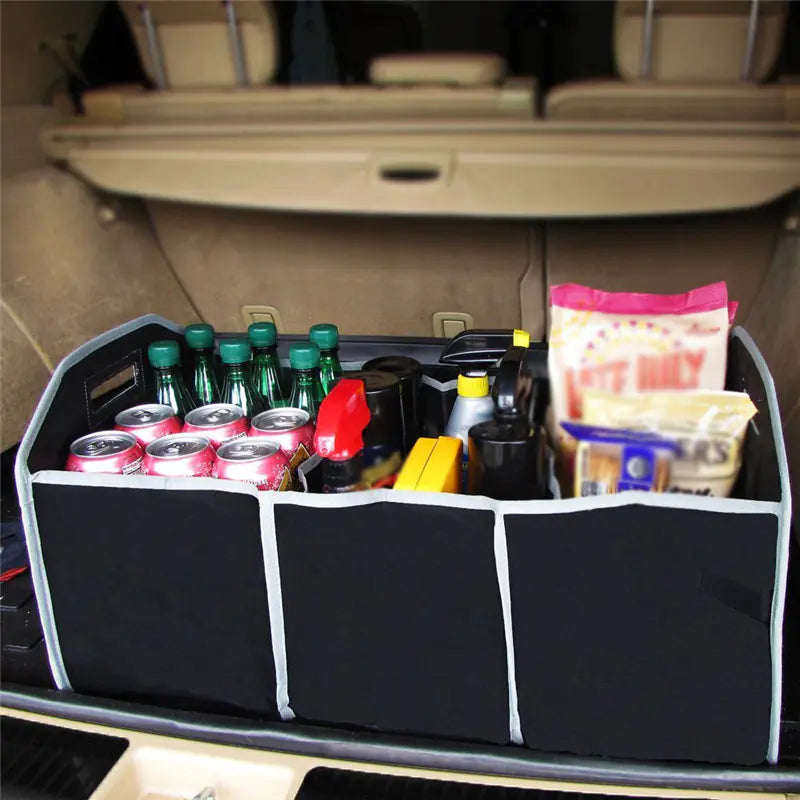 Extra-Large Car Trunk Storage Box (3 Compartments)