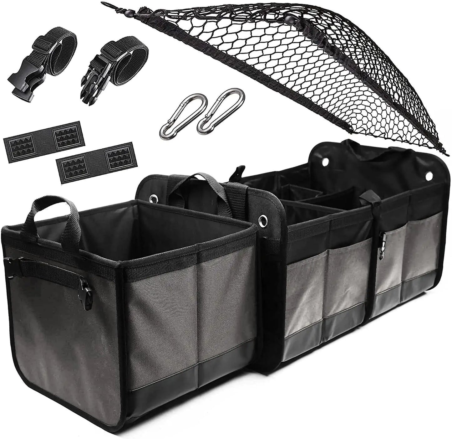 3-Compartment Separable Collapsible Car Trunk Organizer (For SUVs/Minivans)