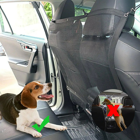 Large Car Pet Net Barrier (45"×24", SUV/Pickup-Compatible)
