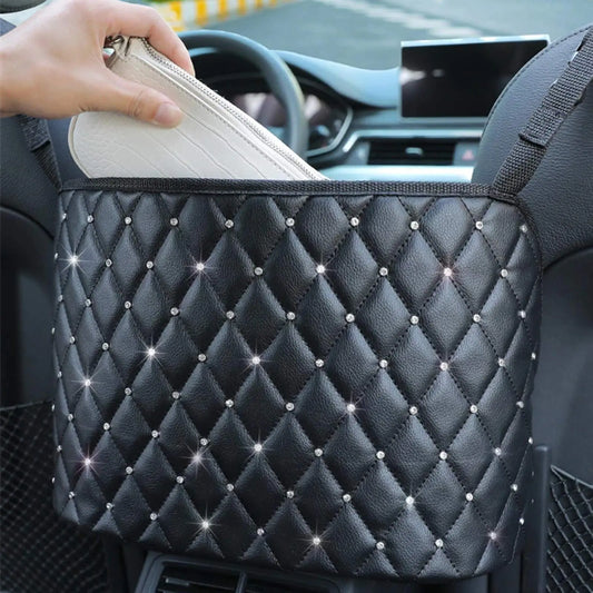 PU Leather Car Seat Purse Holder & Backseat Pet Barrier