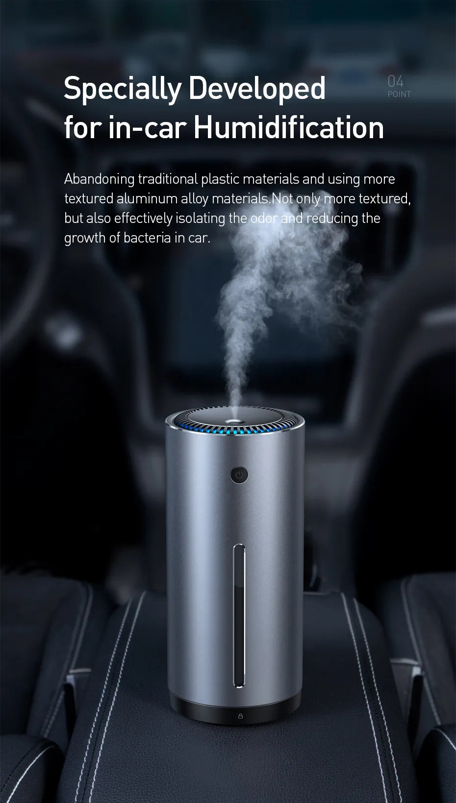 Portable Car Humidifier (High Power, Rechargeable)
