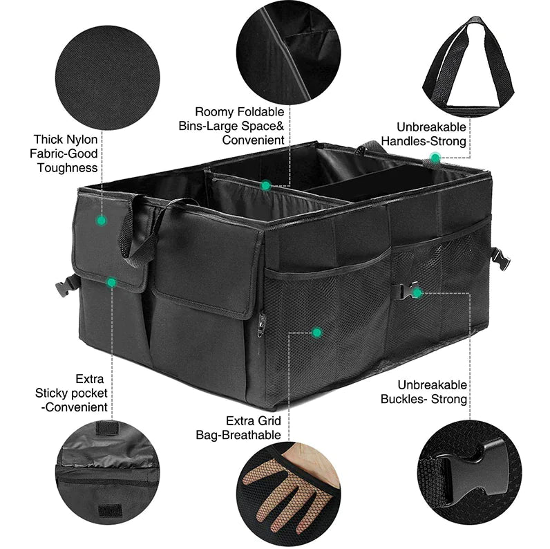 40L Foldable Car Trunk Cargo Organizer (For Cars/Trucks/SUVs)